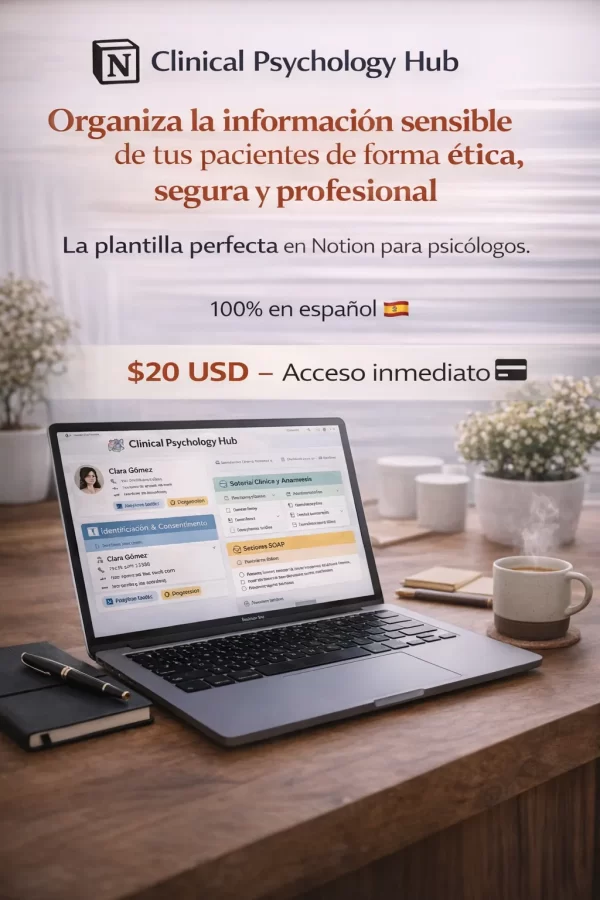 Sistema clínico en Notion para psicólogos