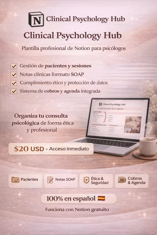 Sistema clínico en Notion para psicólogos